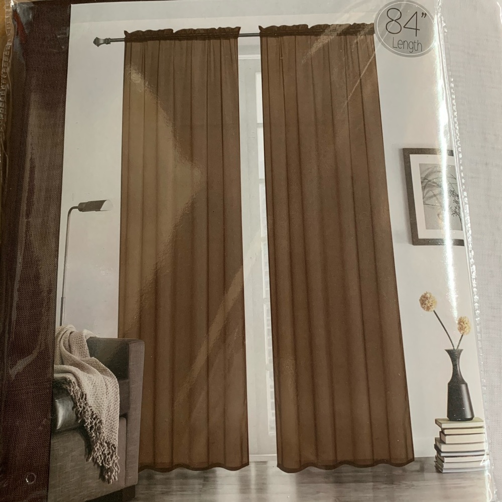 NWT Solid Sheer Pocket Rod Window Panel 55”W x84”L - Picture 4 of 7